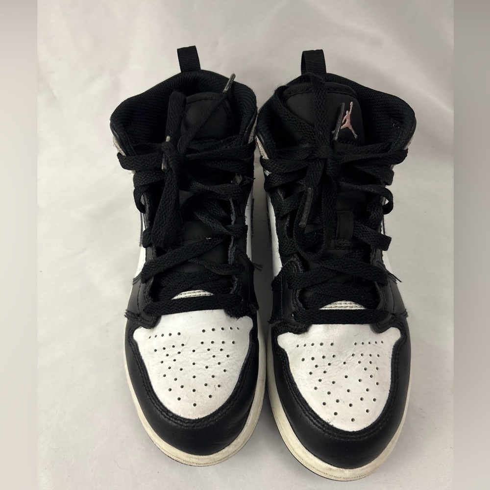 Kids Nike Air Jordan 1 Mid Zen Master 3Y Athletic Basketball Shoes Purple Black